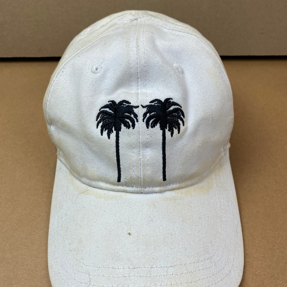 The‎ Setai Miami Beach Palm Tree Embroidered Hat Mens OSFM White Cotton Cap